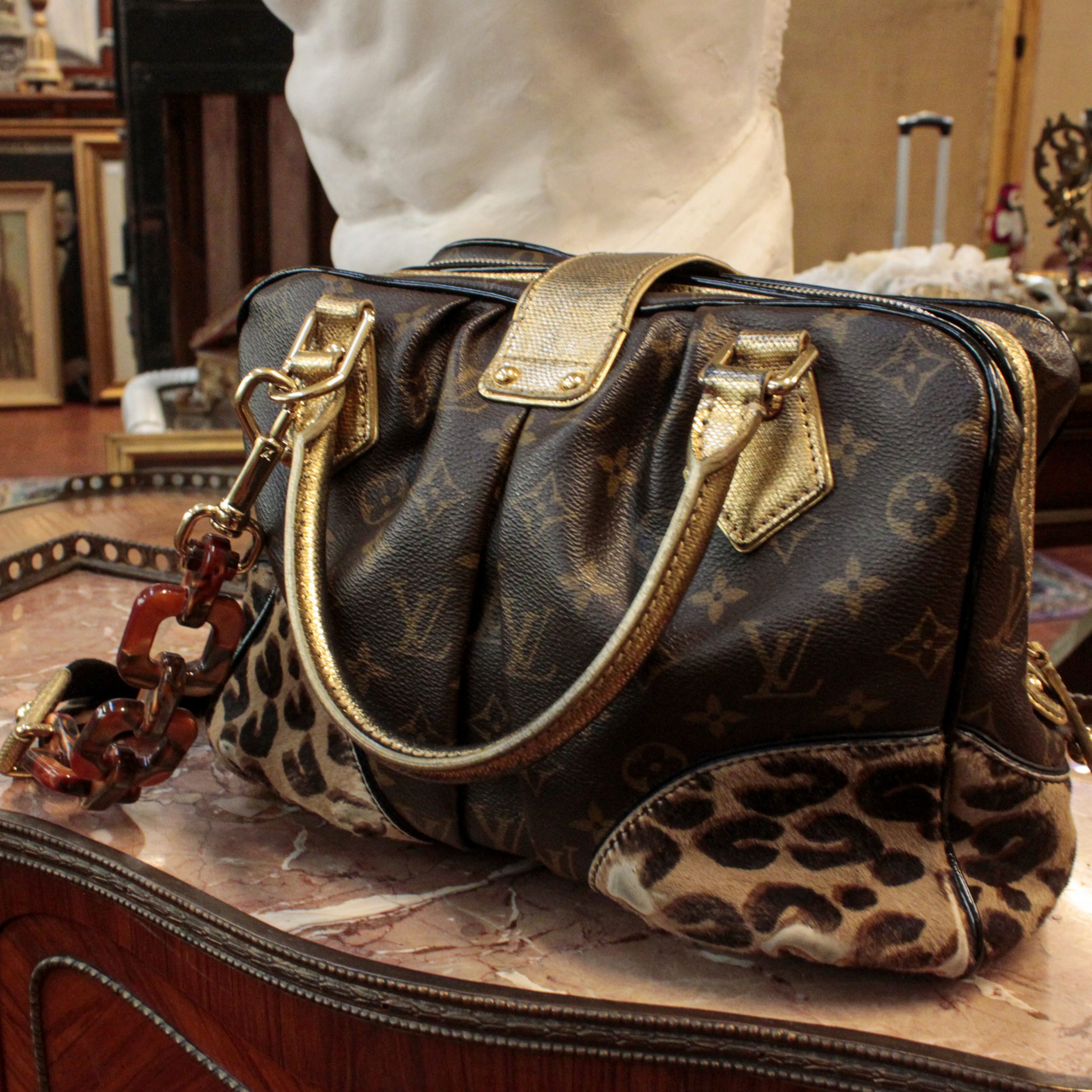 Borsa Louis Vuitton leopard monogram adele