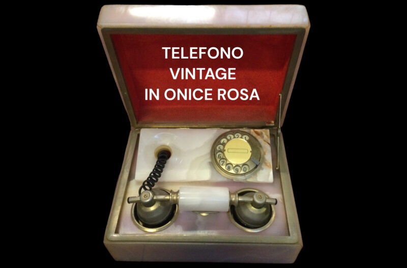 TELEFONO VINTAGE IN ONICE ROSA 5