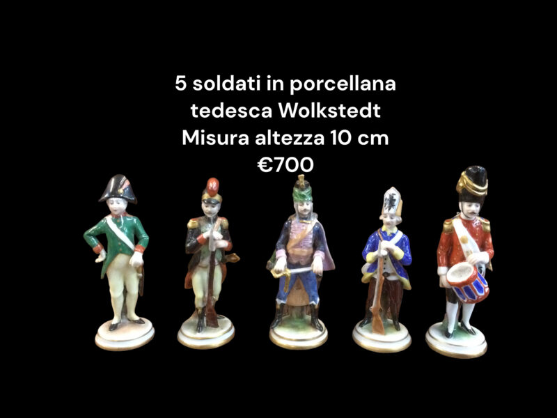 6 SOLDATINI IN PORCELLANA TEDESCA WOLKSTEDT 5